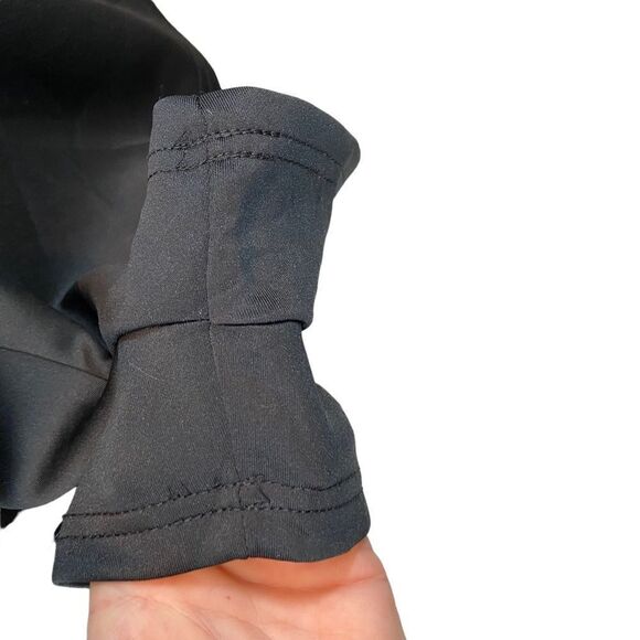 Lioness Beand Black Satin‎ Deep Cut Long Sleeved Romper Size Small - Picture 3 of 9